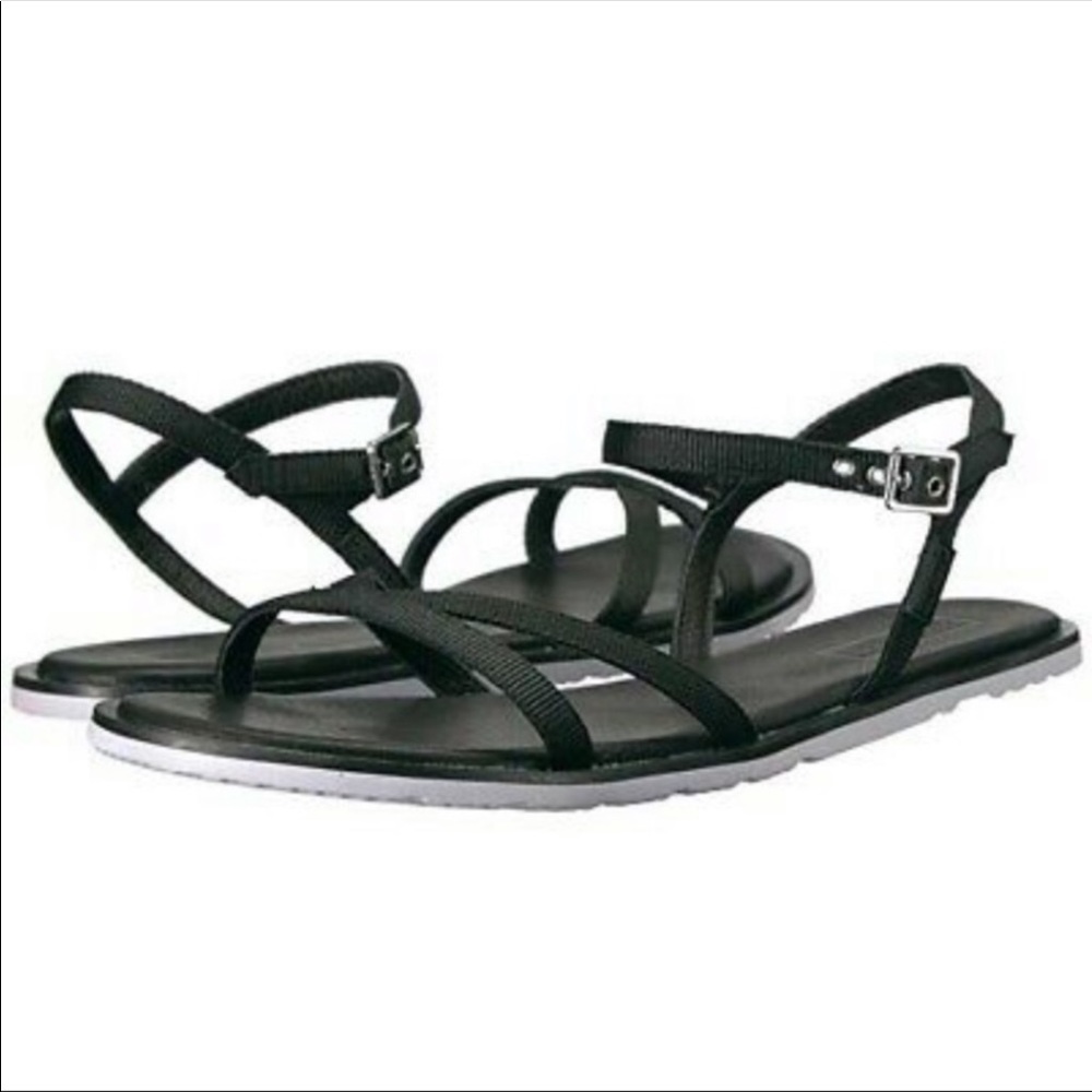 Hunter Originals Web Cross Front Sandal Black Sz 7